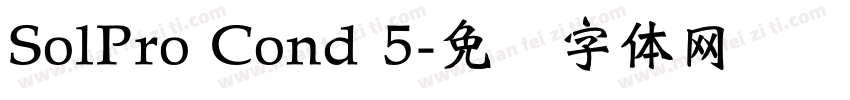 SolPro Cond 5字体转换